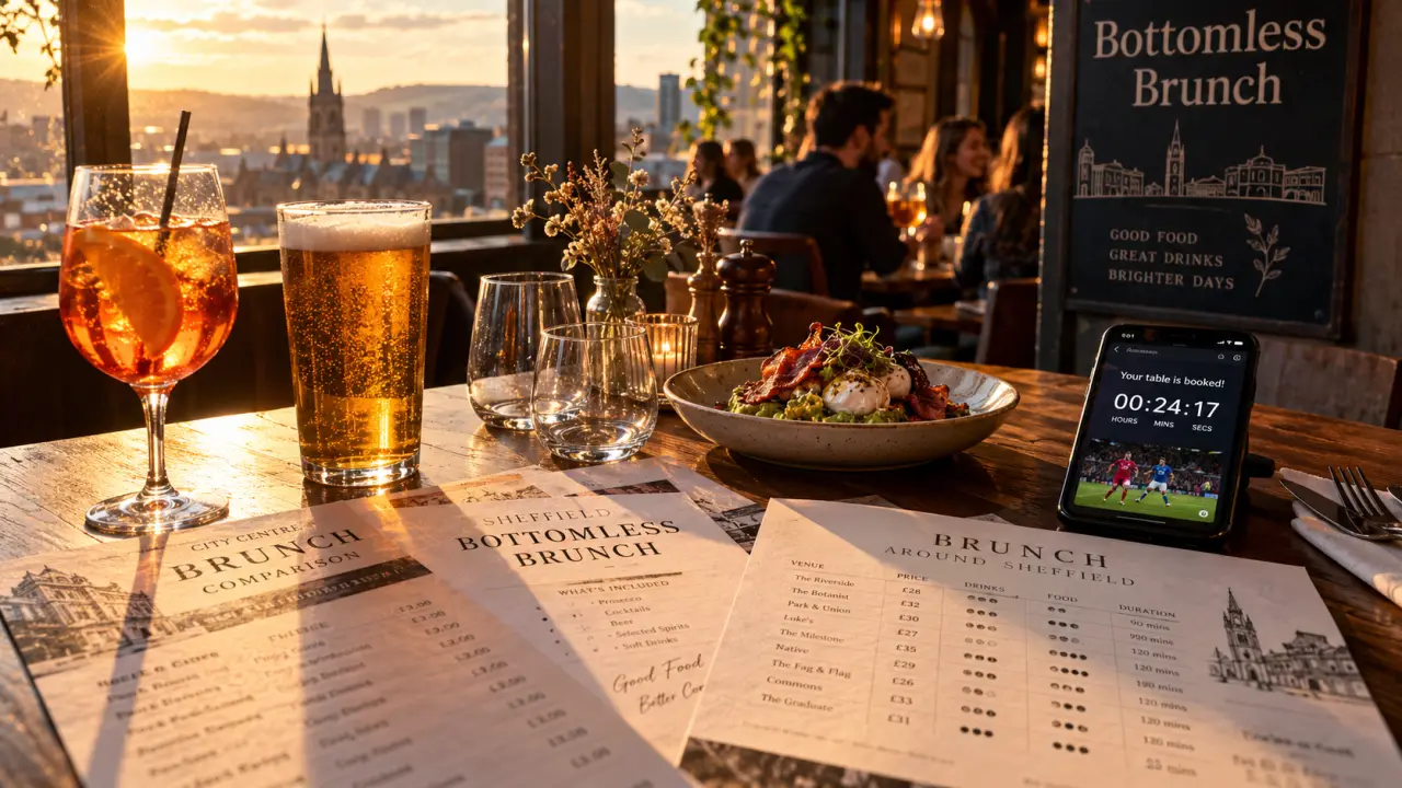 Bottomless brunch Sheffield comparison: cocktails, sports, or time at the table