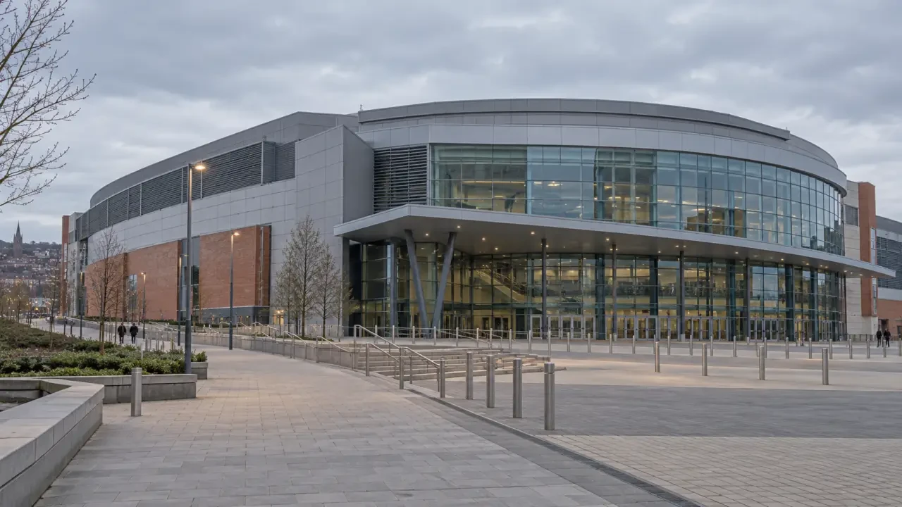 Sheffield Arena, now Utilita Arena Sheffield, viewed from Broughton Lane