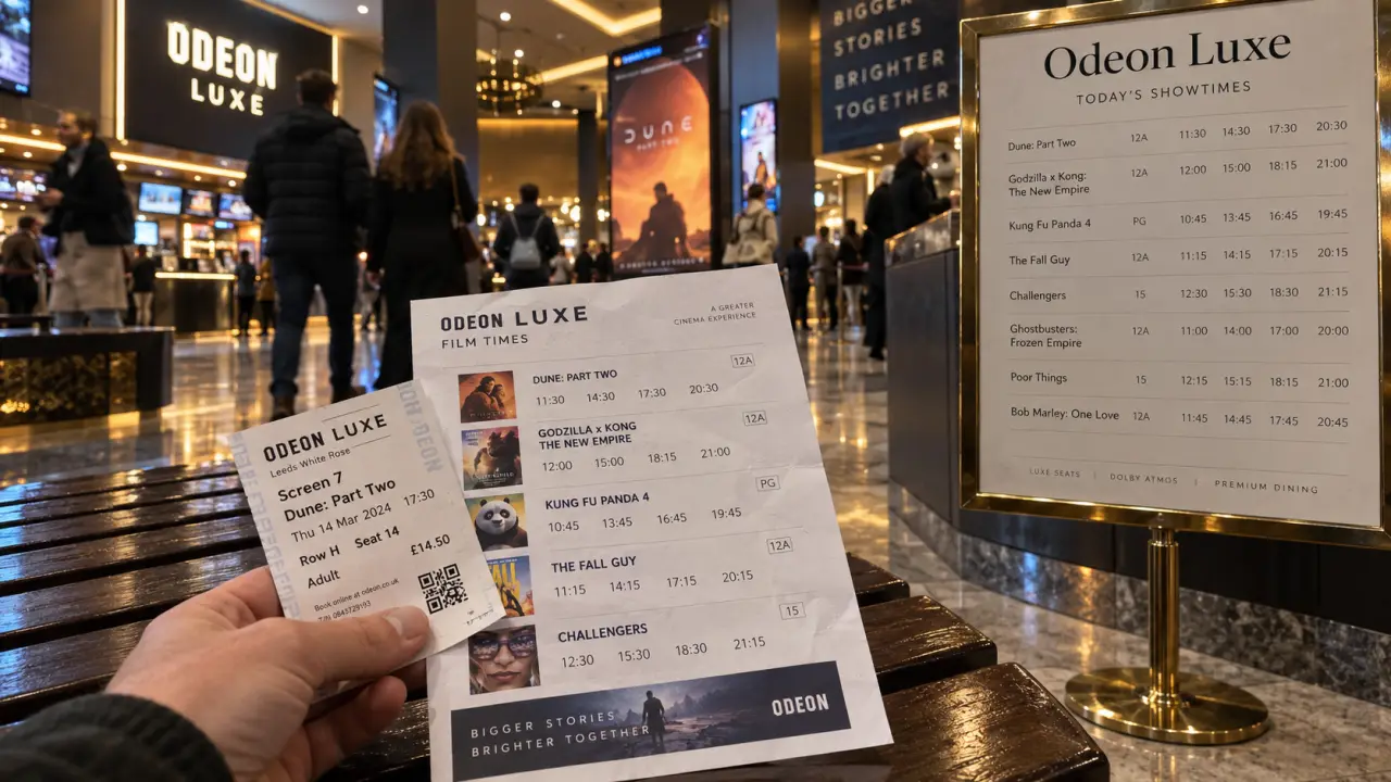 Sheffield Odeon Films showtimes and tickets at the Odeon cinema lobby